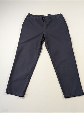 Alex Mill Cropped Cotton Straight-Leg Pants Navy Size 8